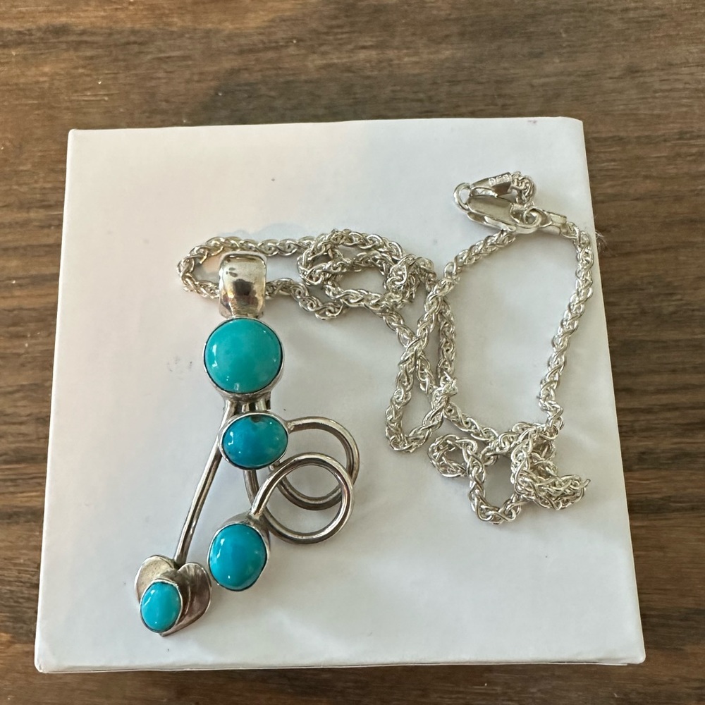 Arizona Turquoise Sterling Silver Necklace